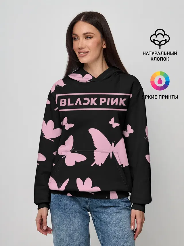 Женское худи с принтом «BlackPink»