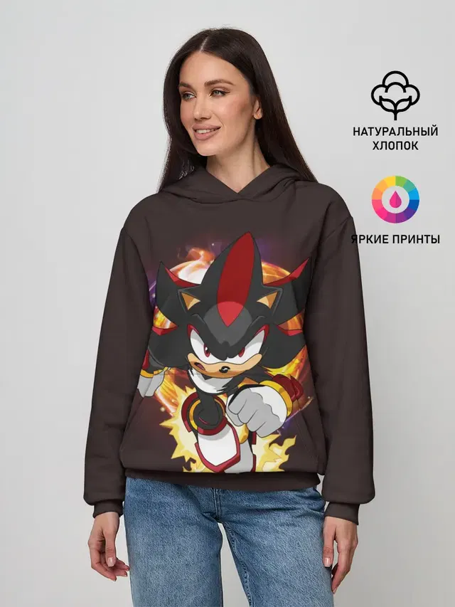 Женское худи с принтом «Соник — Sonic. Шедоу»