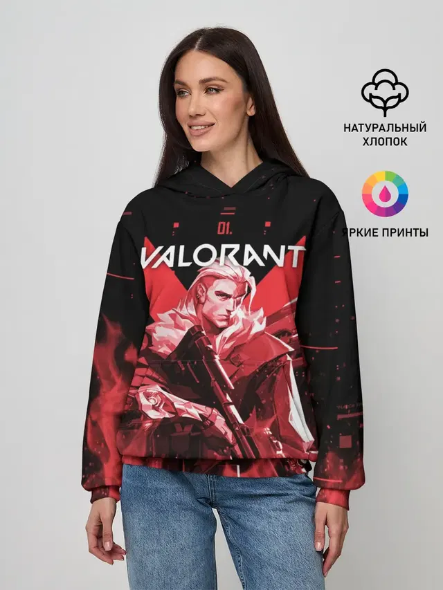 Женское худи с принтом «Valorant Sova»