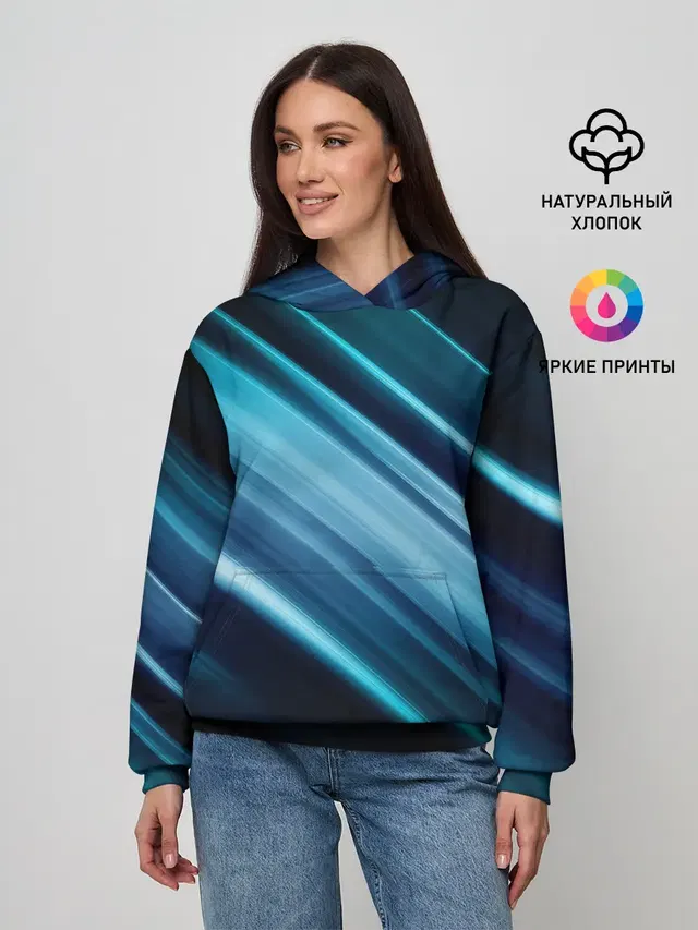 Женское худи с принтом «Геометрия — GEOMETRY STRIPES»
