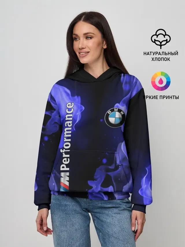 Женское худи с принтом «BMW»
