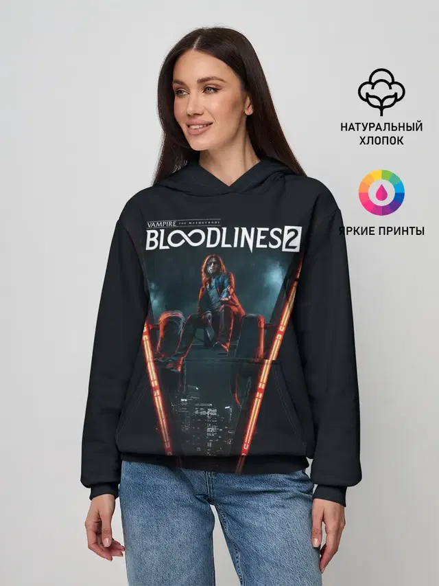 Женское худи с принтом «Vampire: The Masquerade — Bloodlines 2»