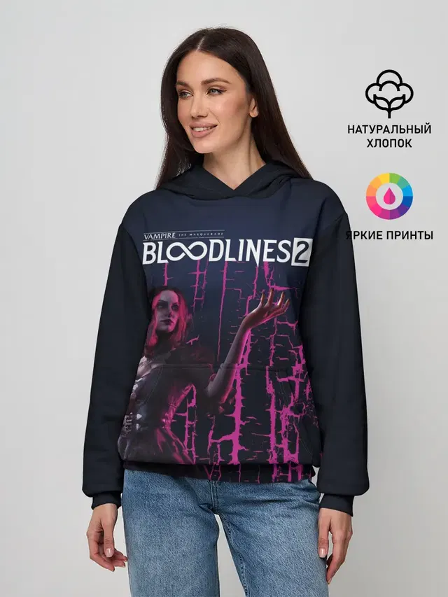 Женское худи с принтом «Vampire: The Masquerade — Bloodlines 2»