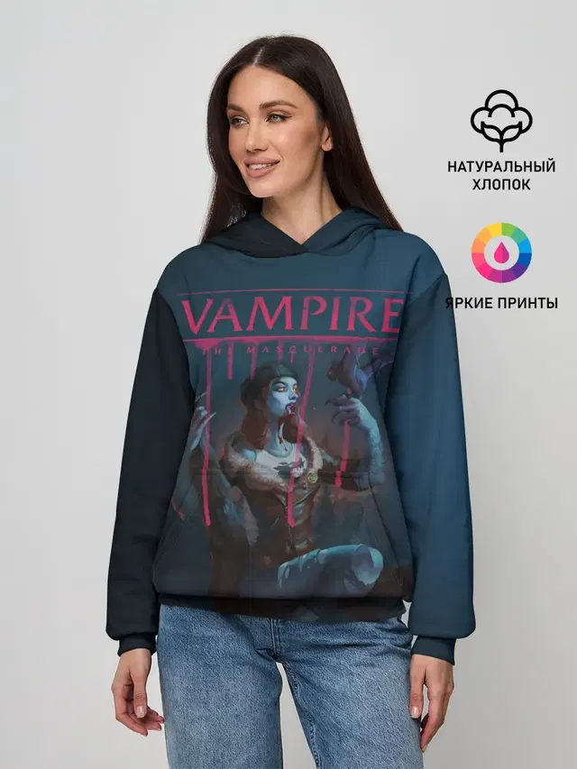 Женское худи с принтом «Vampire: The Masquerade»