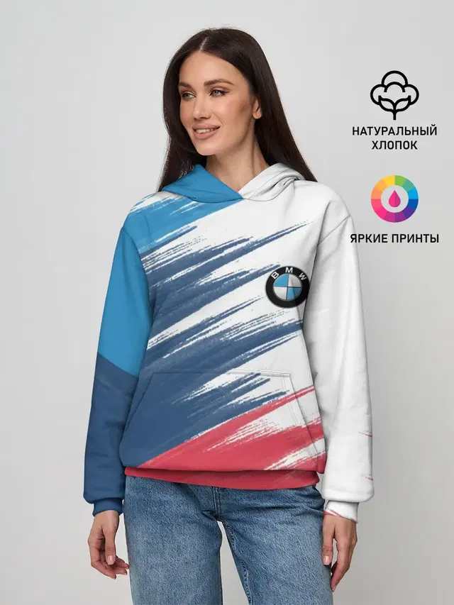 Женское худи с принтом «BMW»