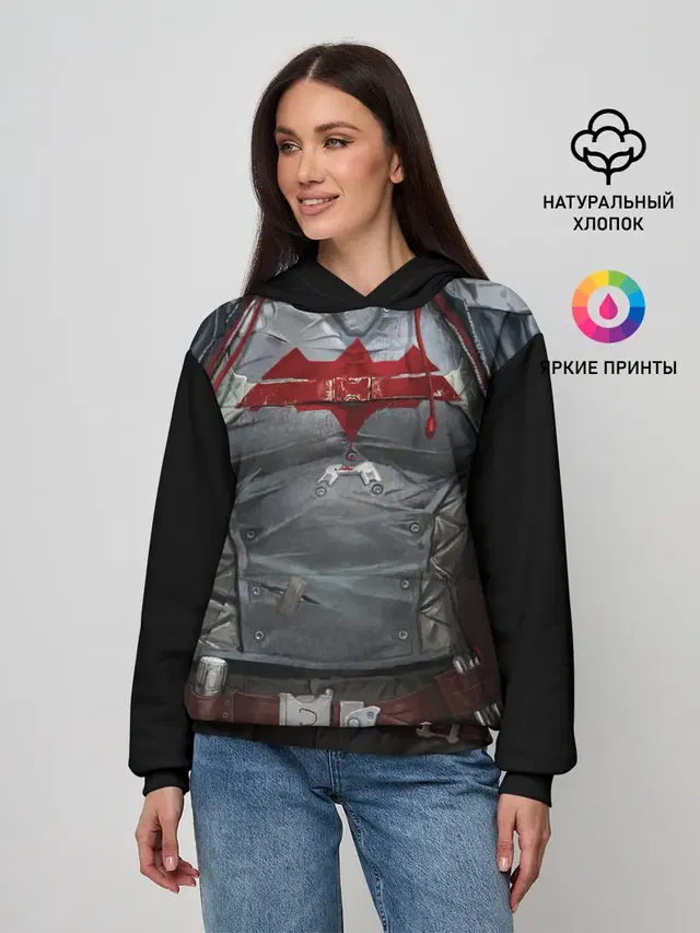 Женское худи с принтом «Batman Arkham Knight — Red Hood»