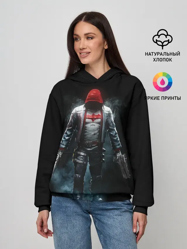 Женское худи с принтом «Batman Arkham Knight — Red Hood»