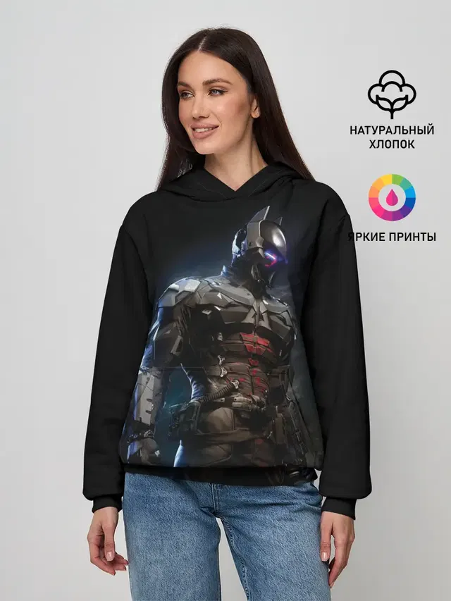 Женское худи с принтом «Batman Arkham Knight»