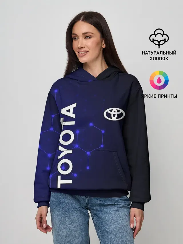 Женское худи с принтом «Тойота»