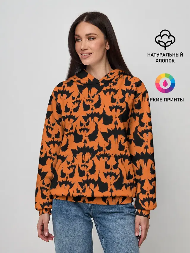 Женское худи с принтом «Batman Arkham Knight — Scarecrow pattern»