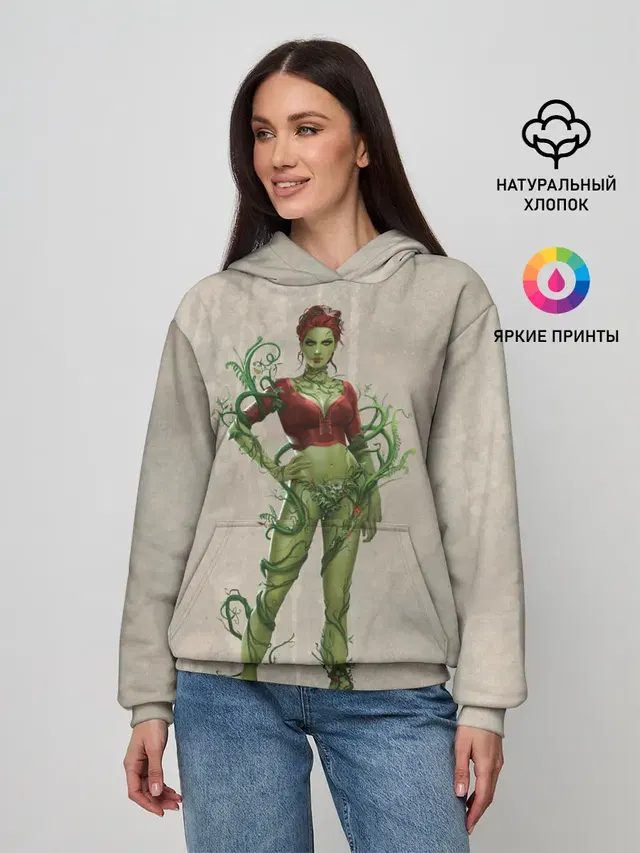 Женское худи с принтом «Batman Arkham Knight — Poison Ivy»