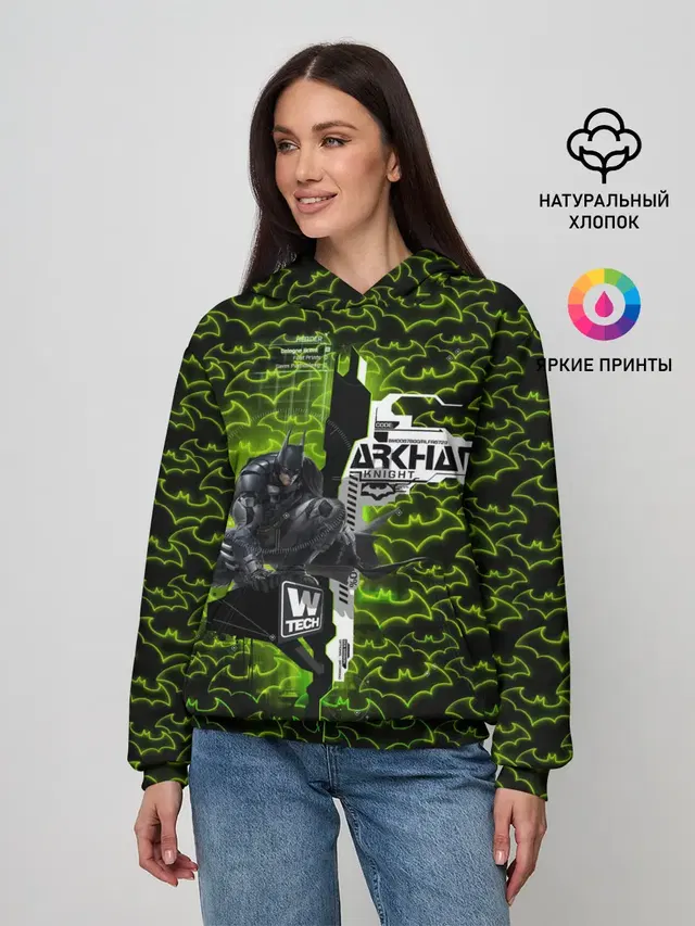 Женское худи с принтом «Batman Arkham Knight»