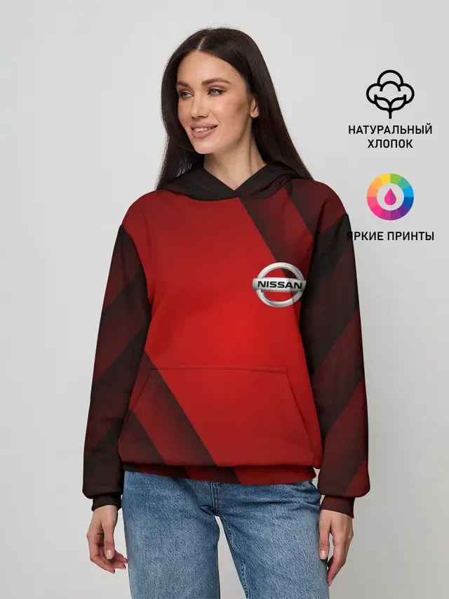 Женское худи с принтом «Nissan»
