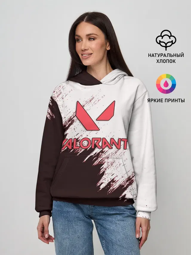 Женское худи с принтом «Brush stroke»