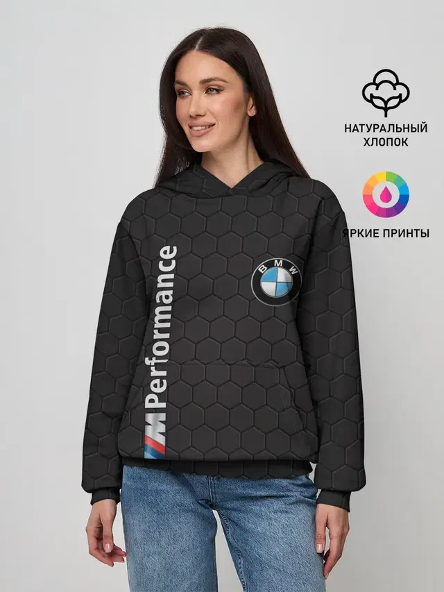Женское худи с принтом «BMW»