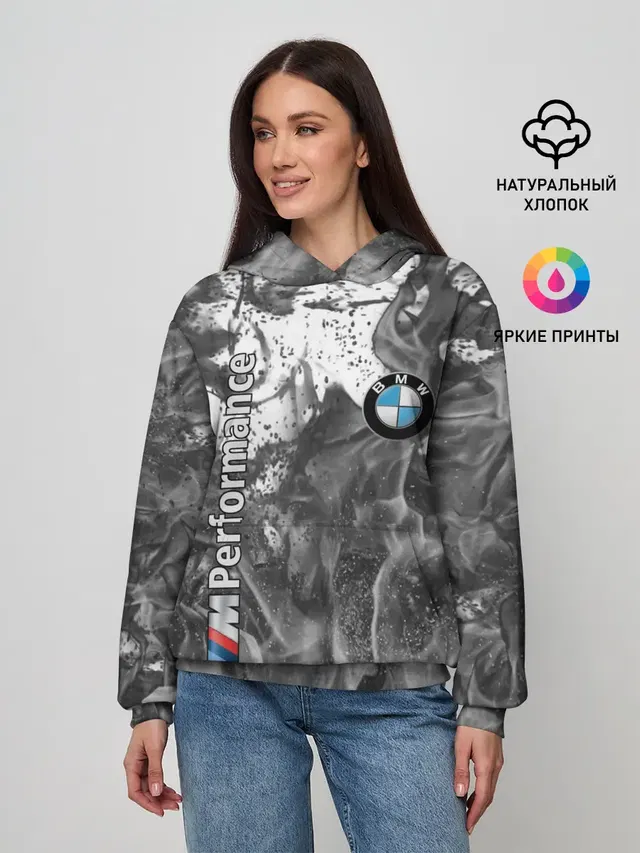 Женское худи с принтом «BMW»