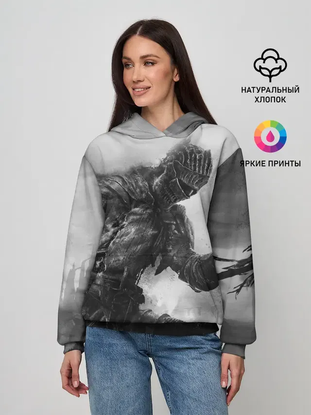 Женское худи с принтом «Разные игры — DARK SOULS»