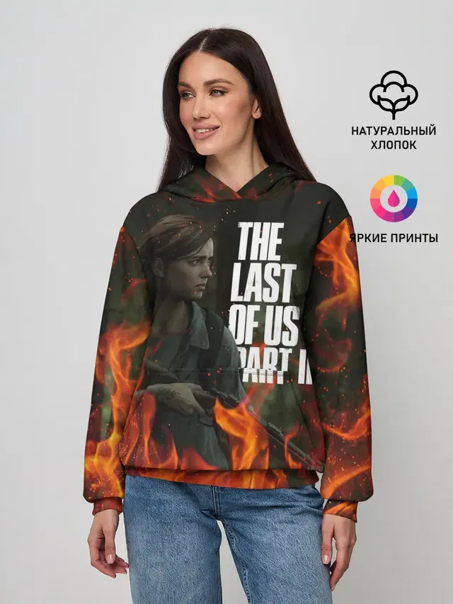 Женское худи с принтом «Fire — THE LAST OF US 2»