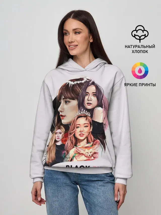 Женское худи с принтом «BlackPink»