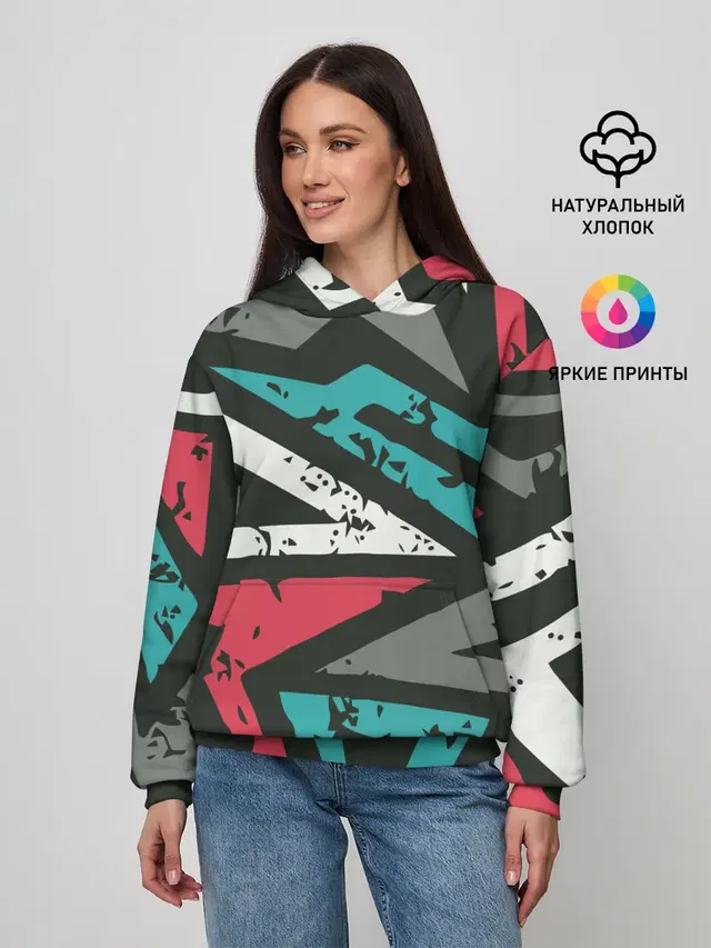 Женское худи с принтом «Геометрия — Geometric Abstraction»