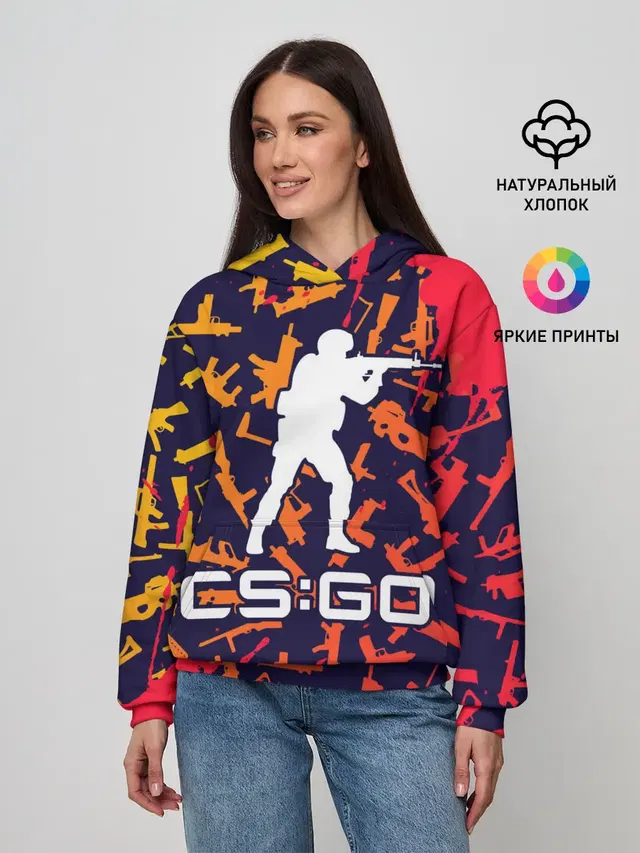 Женское худи с принтом «Counter-Strike — CS GO»