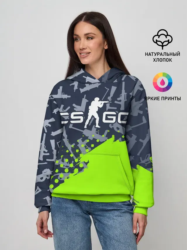 Женское худи с принтом «Counter-Strike — CS GO»