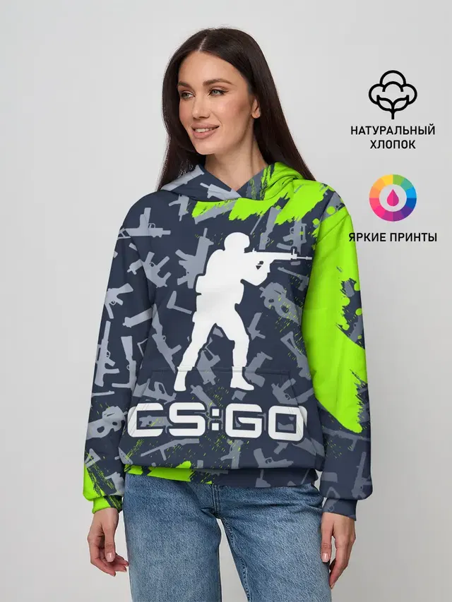 Женское худи с принтом «Counter-Strike — CS GO»