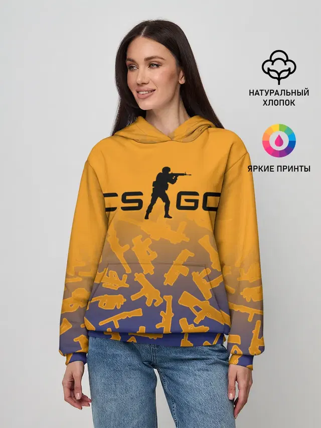 Женское худи с принтом «Counter-Strike — CS GO»