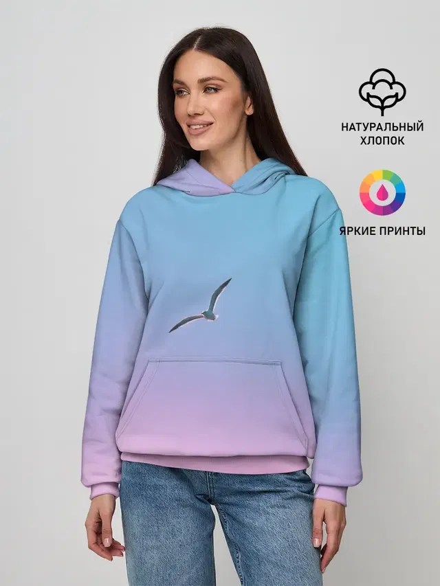 чайки птицы полет градиент