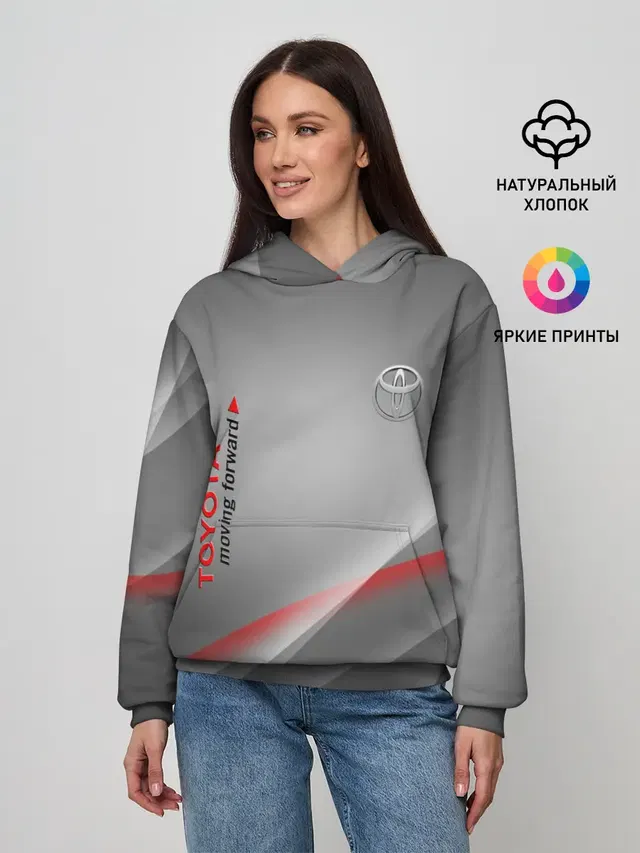 Женское худи с принтом «Toyota»