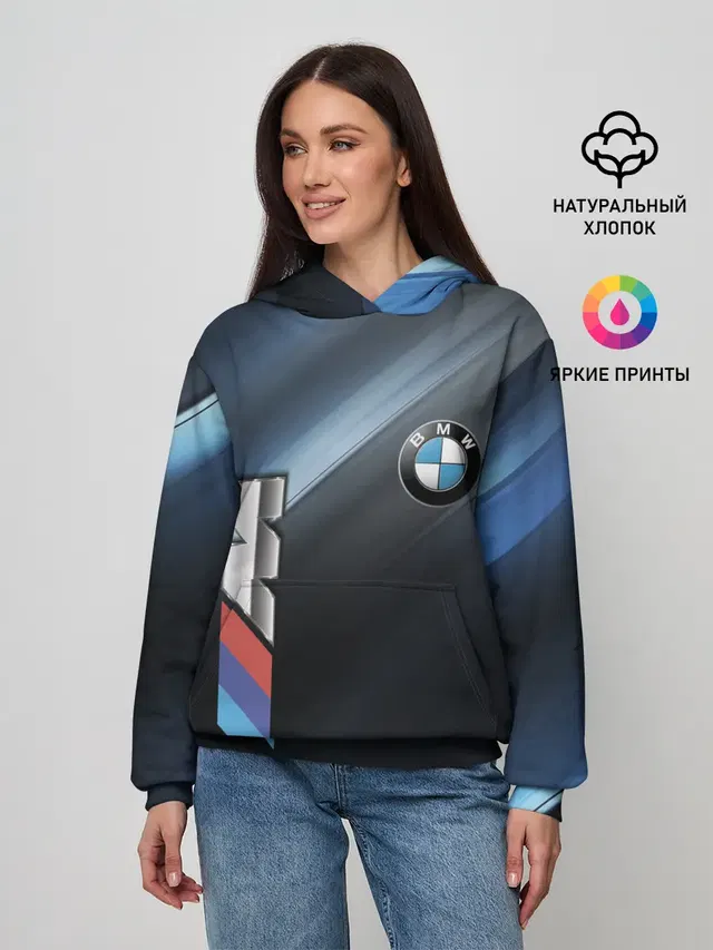 Женское худи с принтом «BMW»