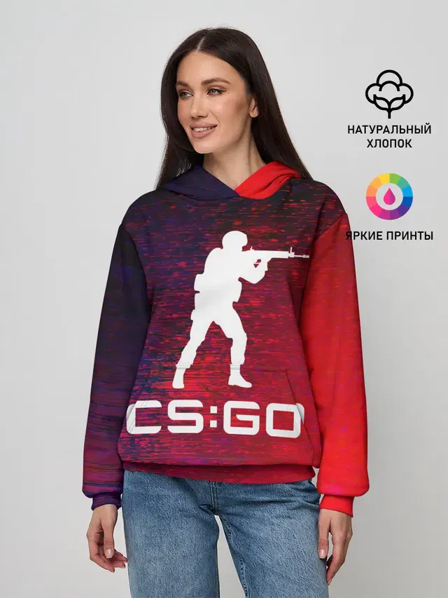 Женское худи с принтом «Counter-Strike — CS GO»