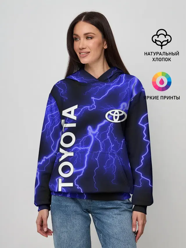 Женское худи с принтом «Toyota»