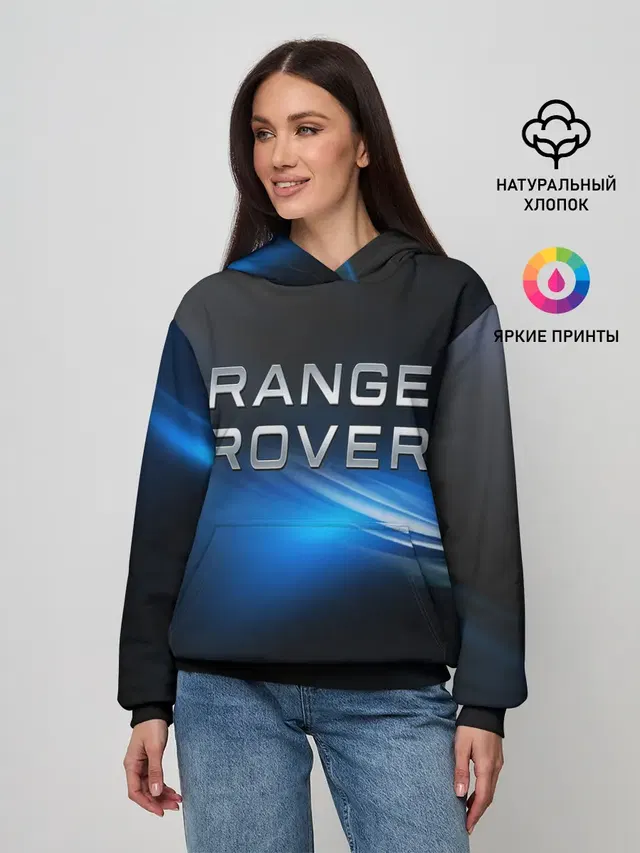 Женское худи с принтом «Разные автомобильные — renge rover»