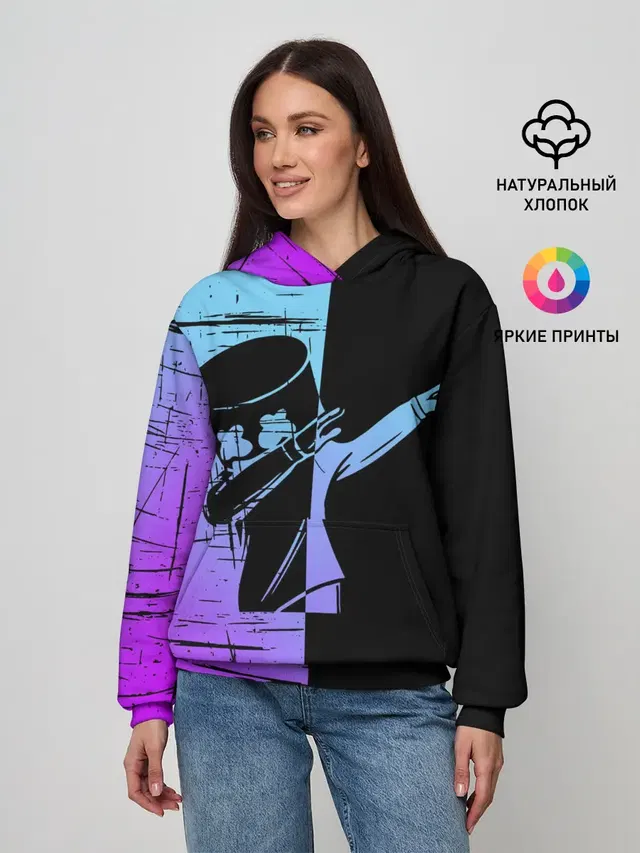 Женское худи с принтом «Фортнайт — FORTNITE MARSHMELLO.»