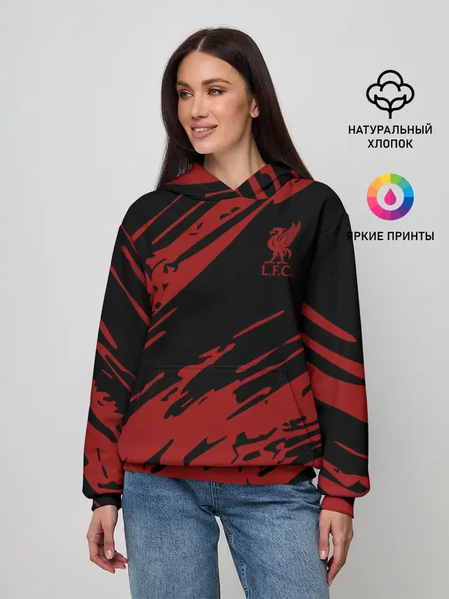 Женское худи с принтом «Soccer — Liverpool F.C.»