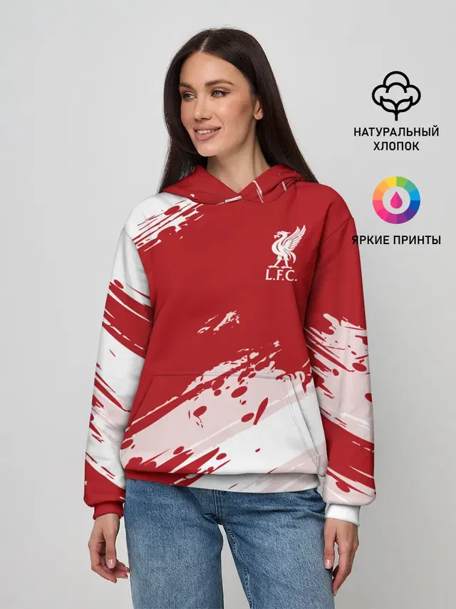 Женское худи с принтом «Symbol of Liverpool — Liverpool F.C.»