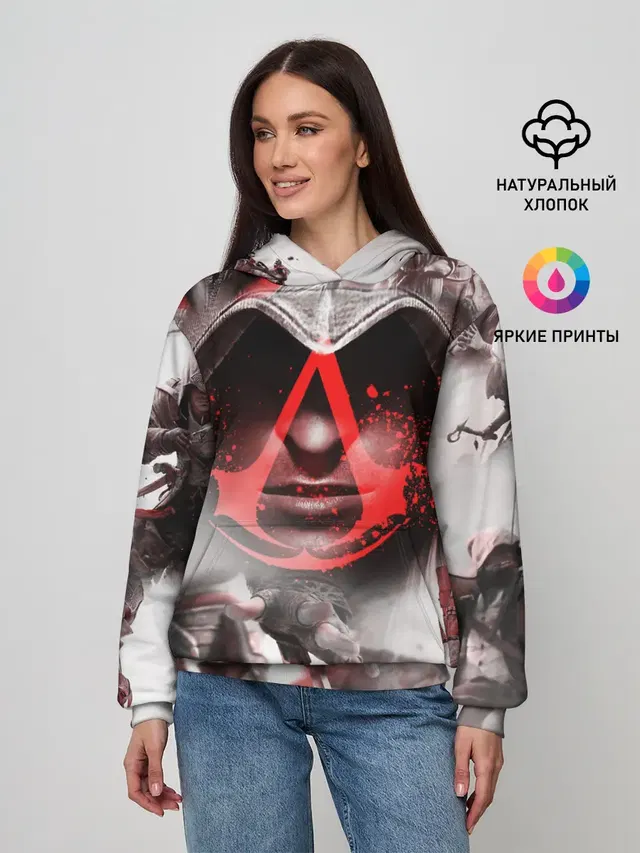 Женское худи с принтом «Ezio Auditore da Firenze»