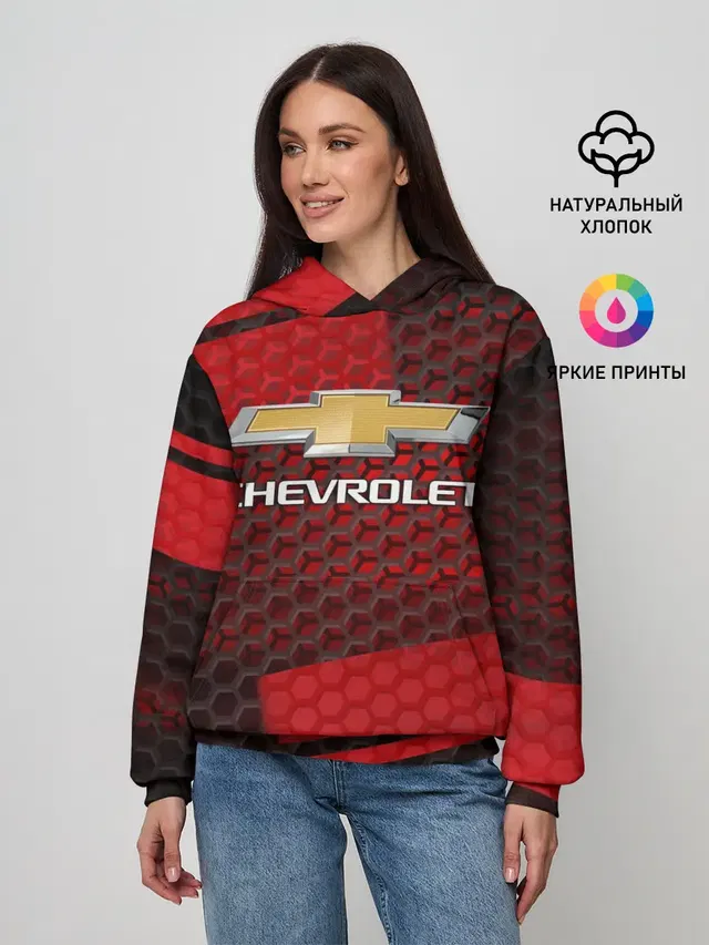 Женское худи с принтом «Hexagonal mesh»