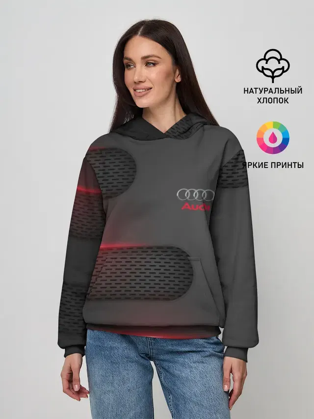Женское худи с принтом «Audi»