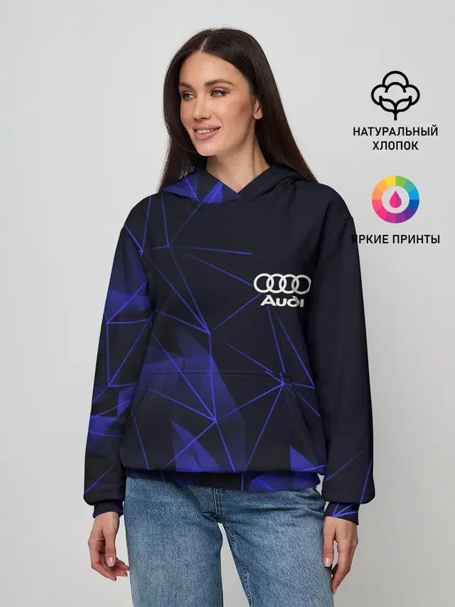 Женское худи с принтом «Audi»