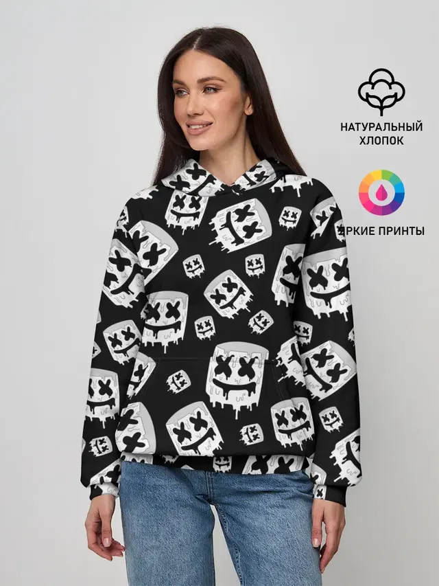 Женское худи с принтом «Marshmello»