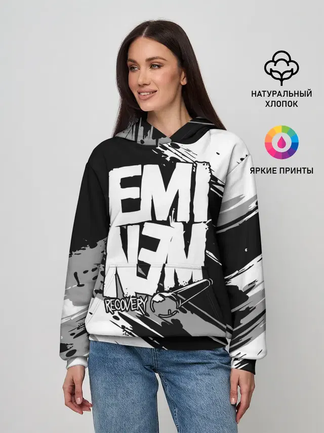 Женское худи с принтом «Eminem»