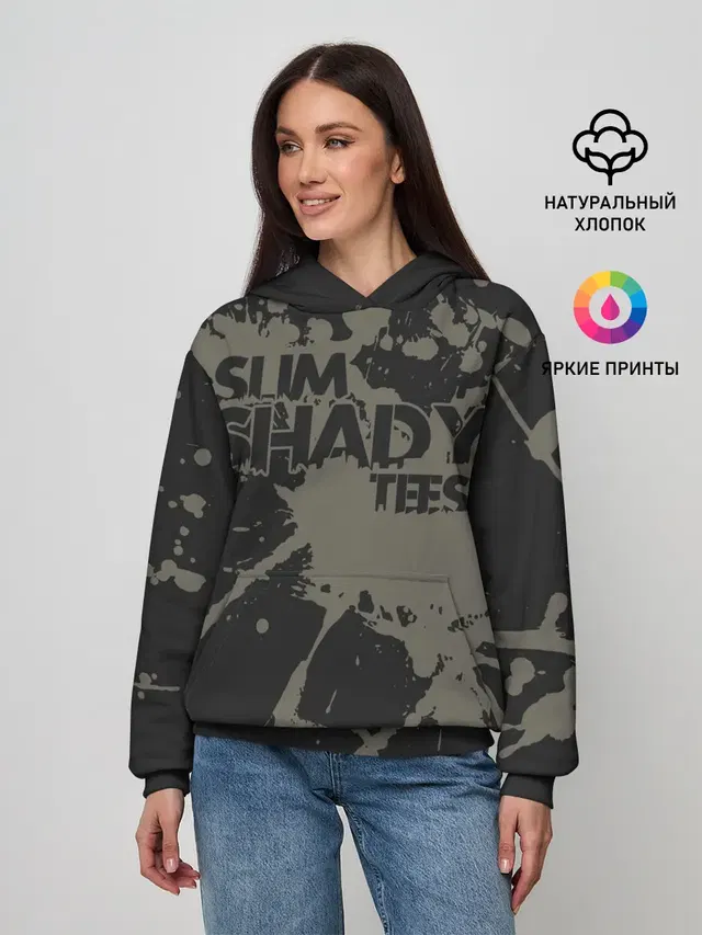 Женское худи с принтом «Eminem — Slim Shady»