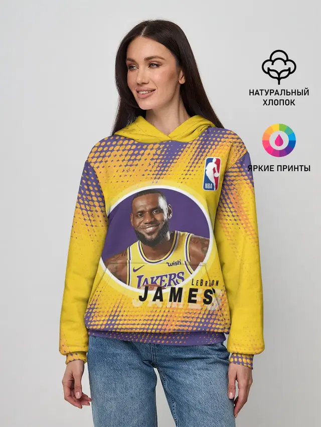 Женское худи с принтом «НБА — LeBron James»