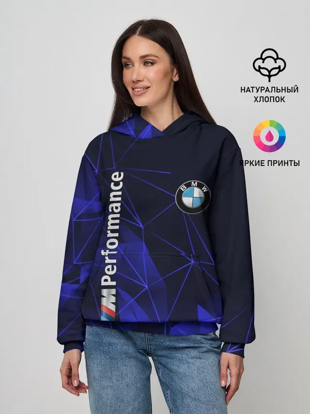 Женское худи с принтом «BMW»