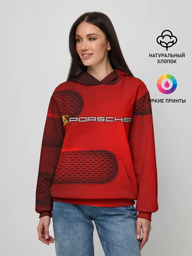 Женское худи с принтом «mesh texture»