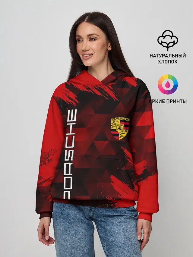 Женское худи с принтом «Triangular pattern»