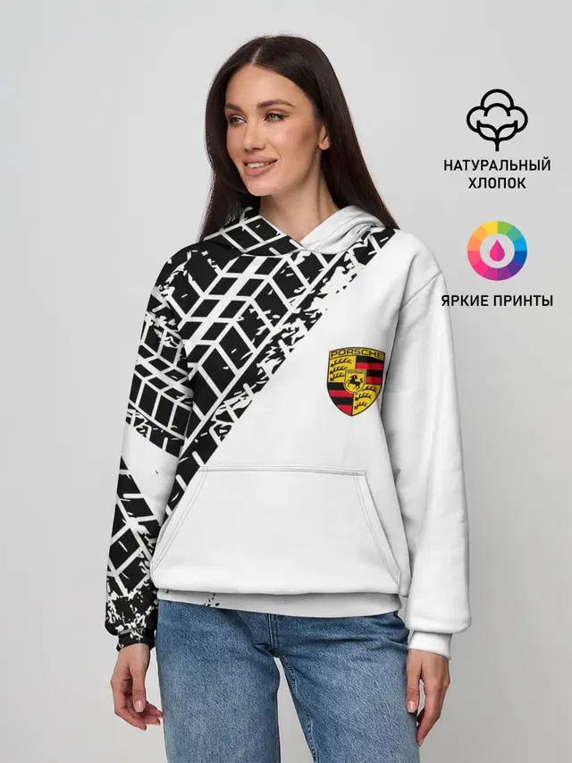 Женское худи с принтом «Porsche»