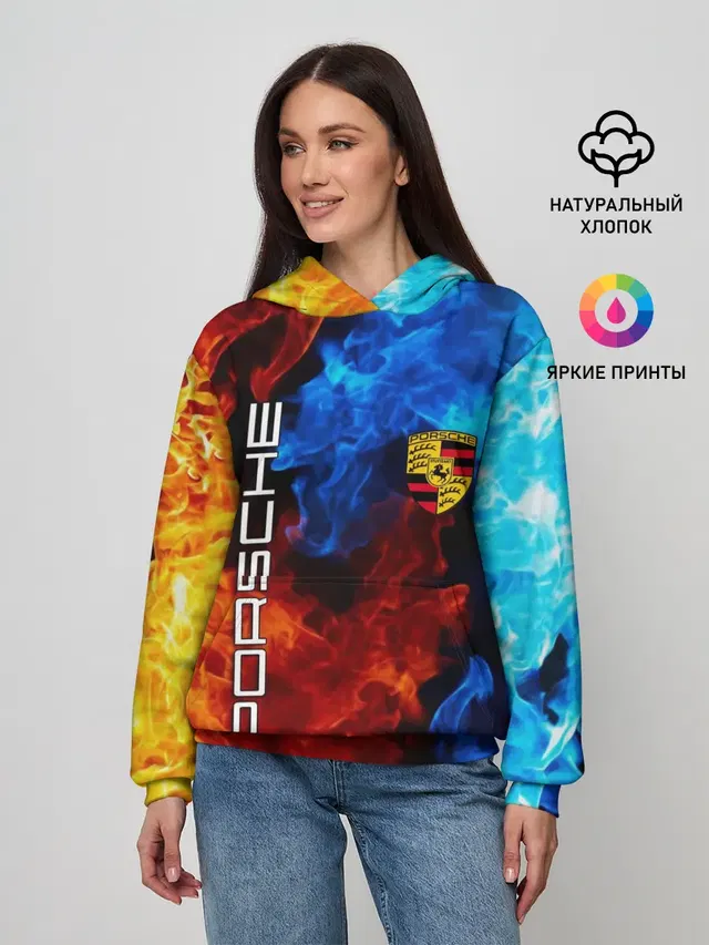 Женское худи с принтом «Porsche»